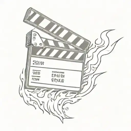 Clapperboard On Fire
