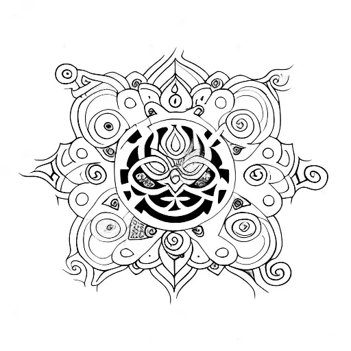 Arm Tattoo With Some Hindu Elements