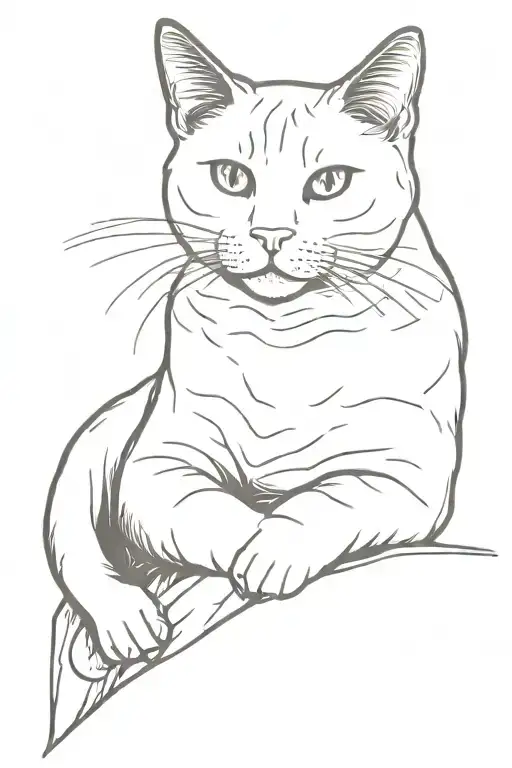 Cat Laying On A Stonewall