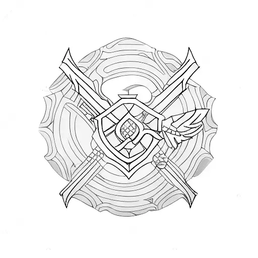 A Minimalist Symbol Representing A Favorite Rpg Class