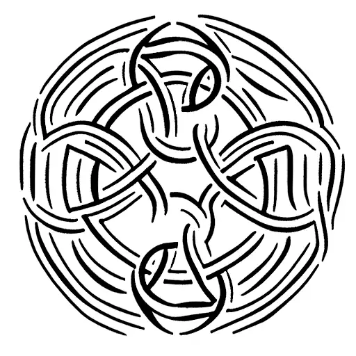 Celtic Knot With Rose In Middle
