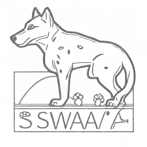 Word Sivah With Paw Print Inside