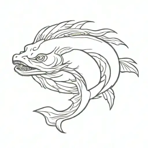 A Shachihoko Is A Sea Monster In Japanese Folklore With The Head Of A Dragon And The Body Of A Carp
