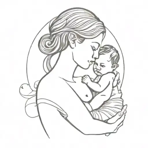 A Woman Holding A Baby