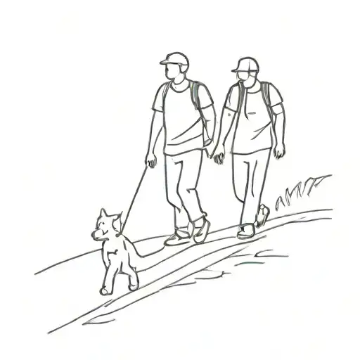 Travel And Dad Walking