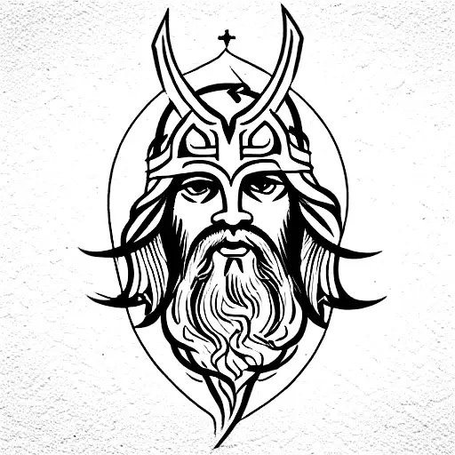 The God Odin In Battle