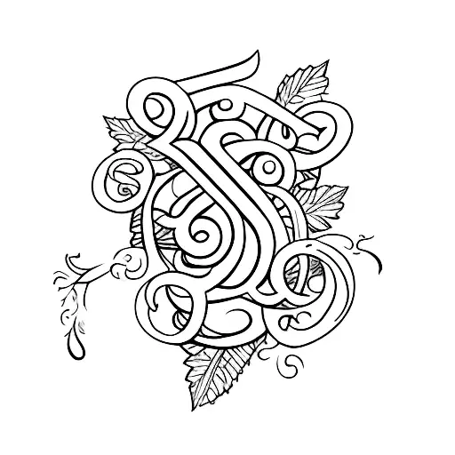 Horizontal Vine With Subtle 22 And Letters Pradl Incorporated