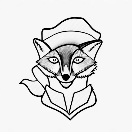 Fox Wearing A Military Beret