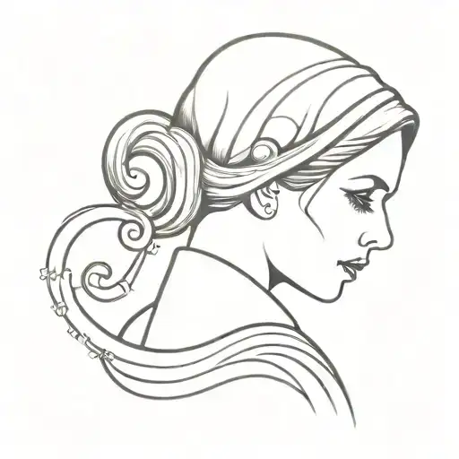 Princess Leia And Aries Sign Intertwined Hairstyle