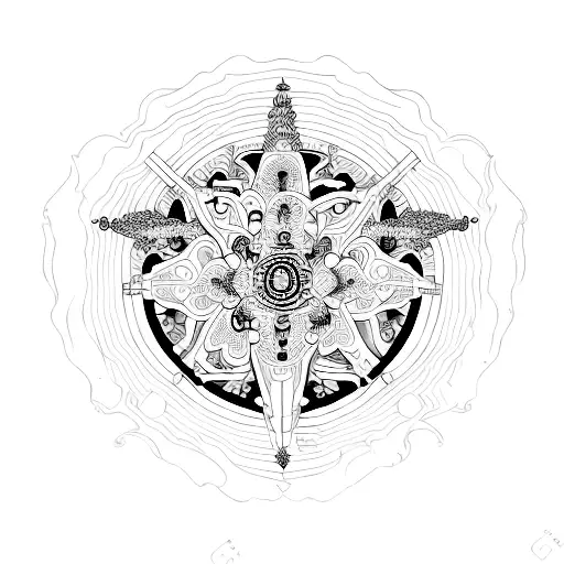 Combine Elements Of Renaissance Art With Psychedelic Patterns