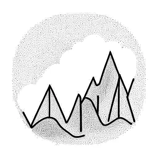 Mountain With Computer Code Integrated In