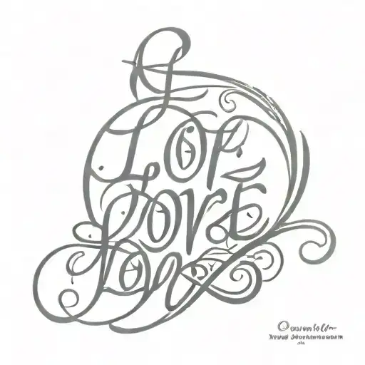 Ambigram Tattoo Featuri G The Words Love Pain