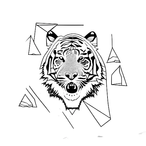 Katana In The Floor Being Steped By A Tiger