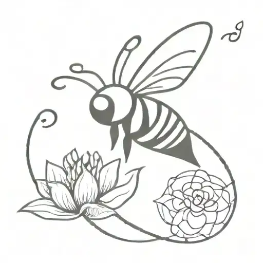 Combining A Bee And A Musical Note To Represent The Client's Love For Music And Bees