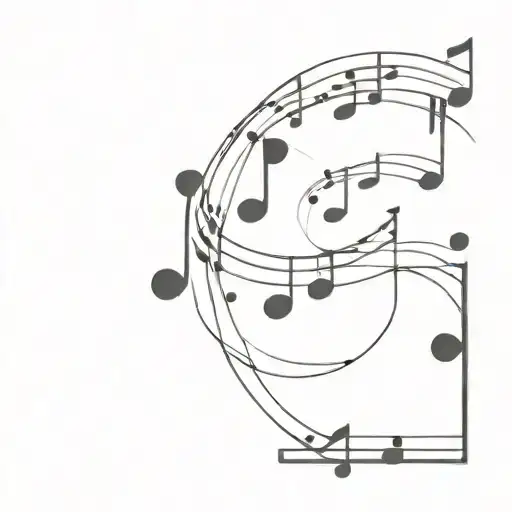 Minimalistic Music Notes Discoball