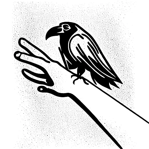 Raven With Open With