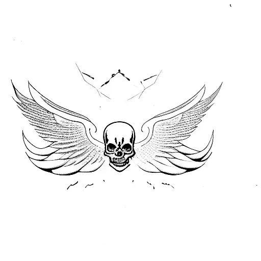 A Skull With Wings