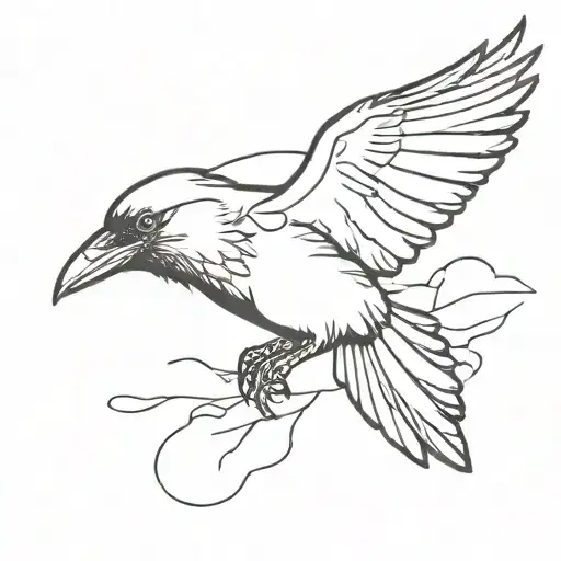 Crow Flying