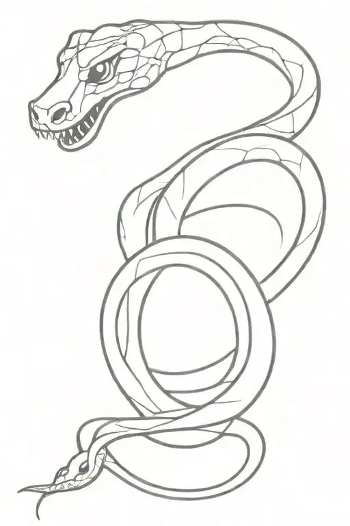 Snake Up The Arm Tattoo Simple Black