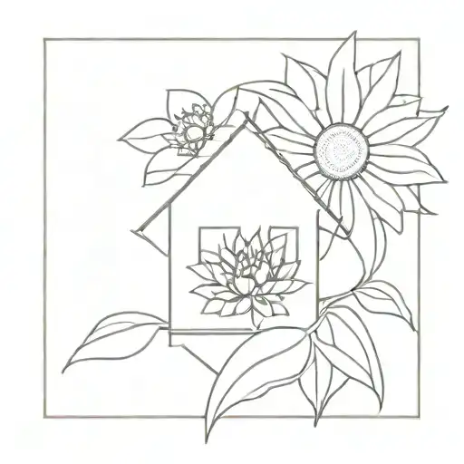 House With Sunflower