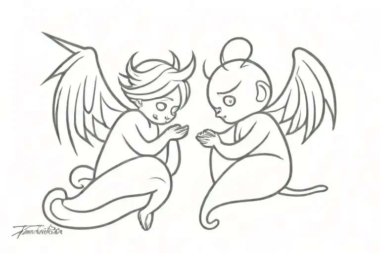 Little Angel And Demon
