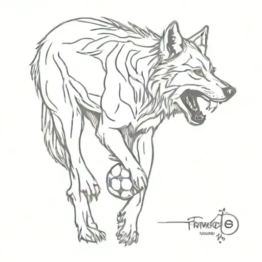 Wolf With A Soccer
