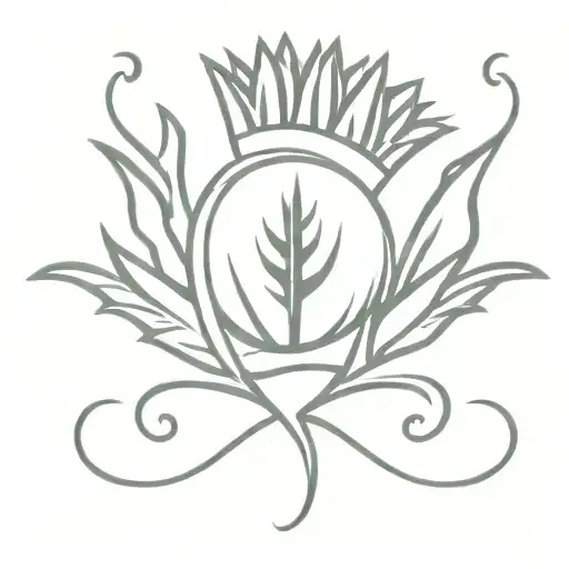 Wedding Ring Scottish Thistle And Canadian Flag Intertwined