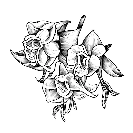 Daffodil Rose And Lily Of The Valley