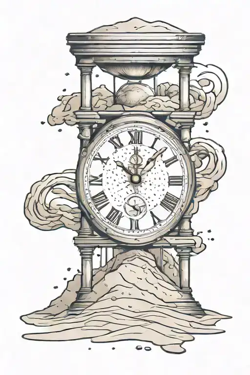 Sand Clock With Sand Falling Out