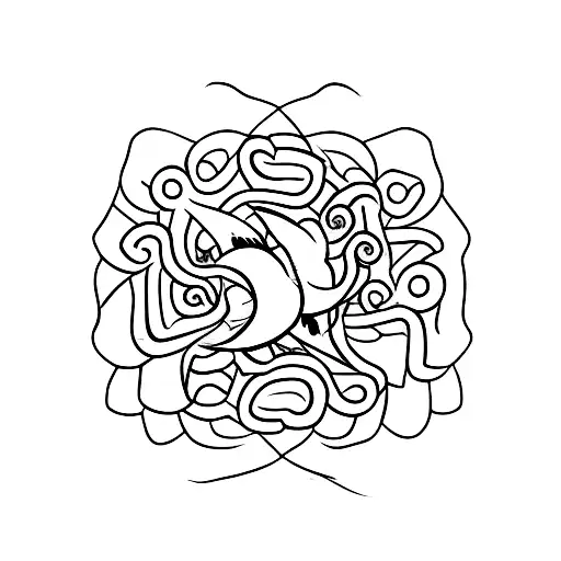 The Red Hot Chili Peppers Logo With Line Made Of Flowers