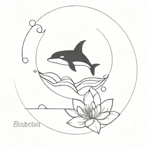 Semi Colon Lotus With Killer Whale