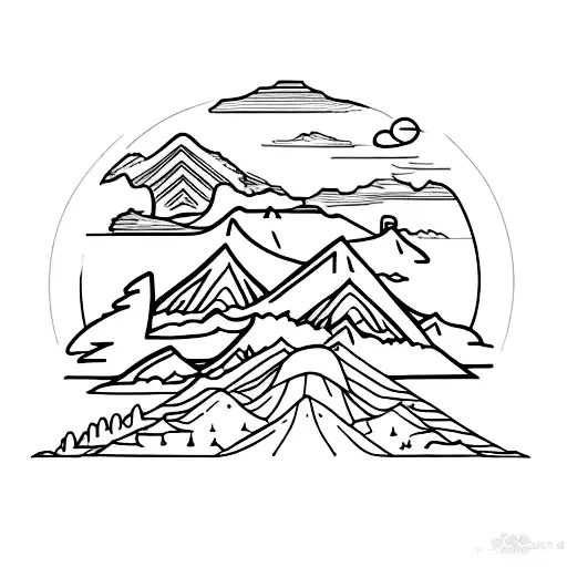 Stoic Mountain Landscape
