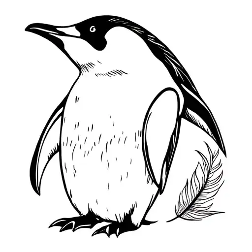 Penguin And Feather