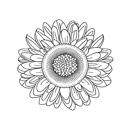 A Minimalist Tattoo Of A Daisy Flower For April's Birth Flower