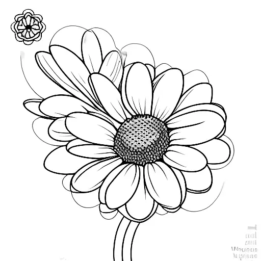 A Minimalist Tattoo Of A Daisy Flower For April's Birth Flower