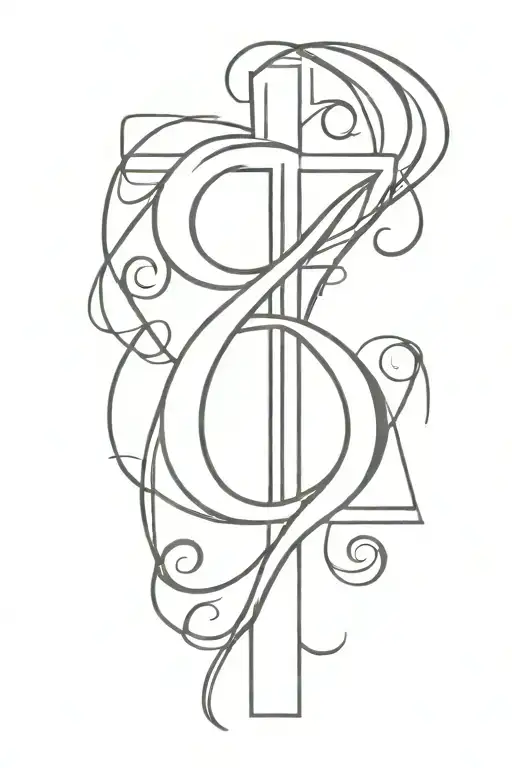 Kj Initial On Cross