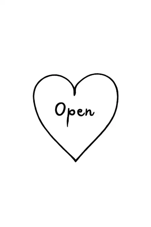 Open Heart With Name