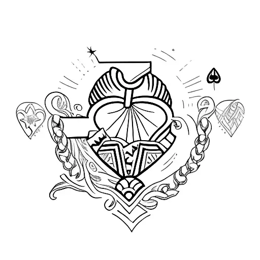 Ace Of Hearts With The Word Aribella Coming From The A