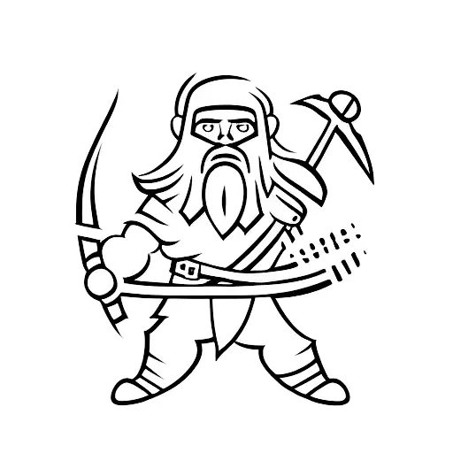 A Viking Berserker Wielding A Axe In A Dense Forest