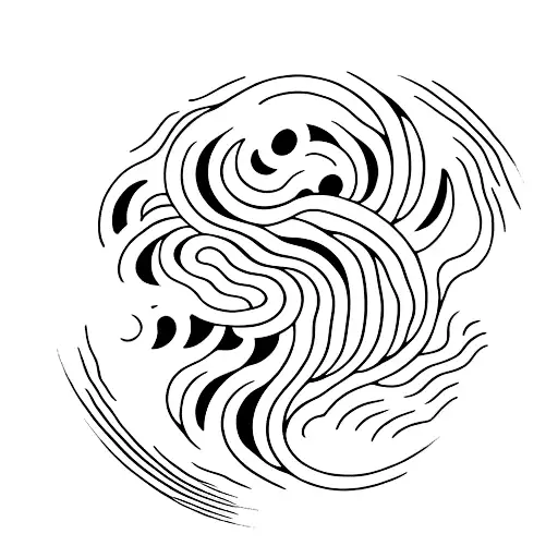 Enso Circle And Japanese Wave