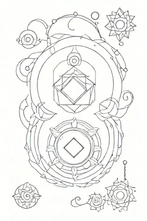 Chakra Symbols In Line