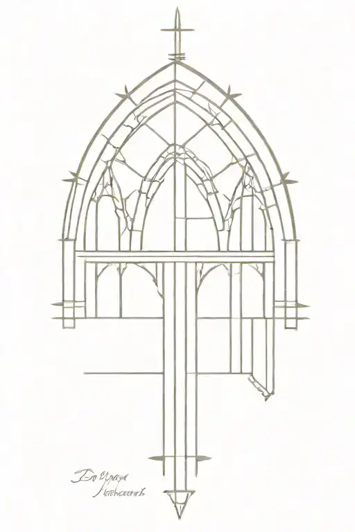 Gothic Church Window Fineline