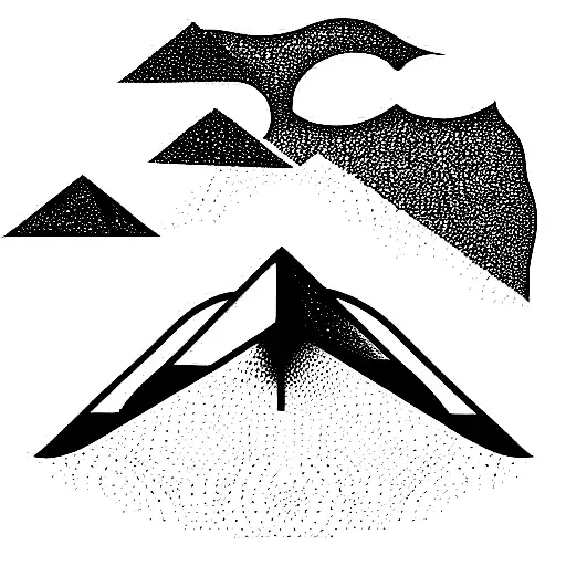 Geometric Mountain And Ocean