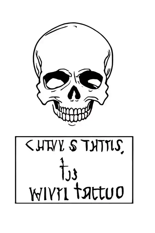 Skull And Text