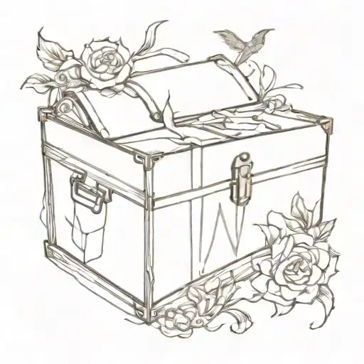 Love And War Letter Chest With Tattoo Design Inspired