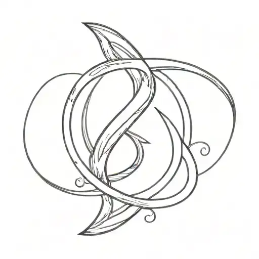 An Infinity Symbol With A Colon And Arrow Embedded In The Middle Of It