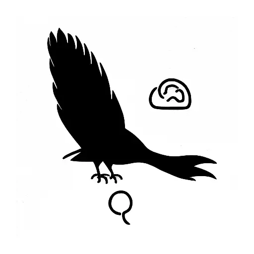 Crow With Cigarrette