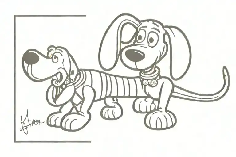 Slinky Dog From Toy Story Movie Around Forearm