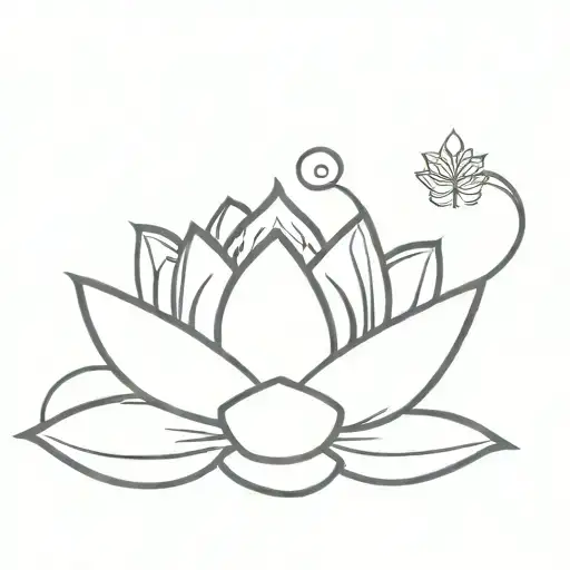 Lotus Flower With Om Symbol