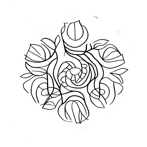 Circle With Leaves Semicolon